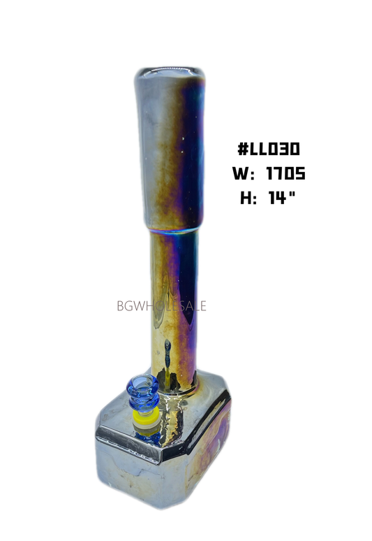 14" Electroplated Soft Glass Hammer Bong