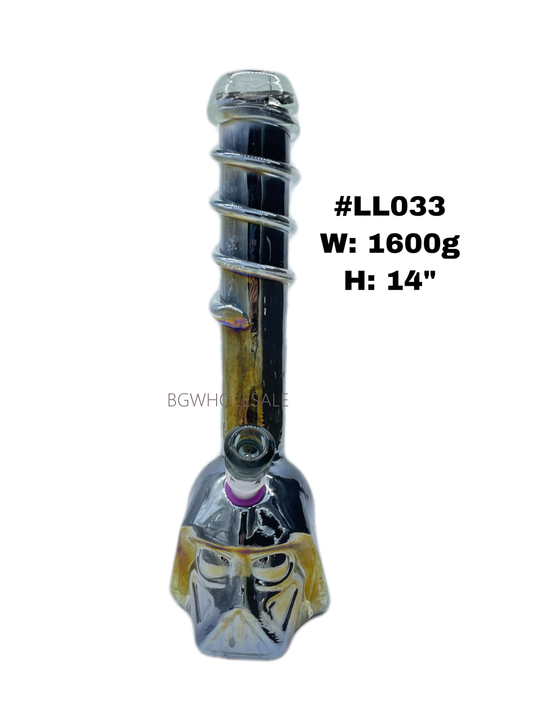 14" Electroplated Star War Soft Glass Bong Water Pipe with Wraps