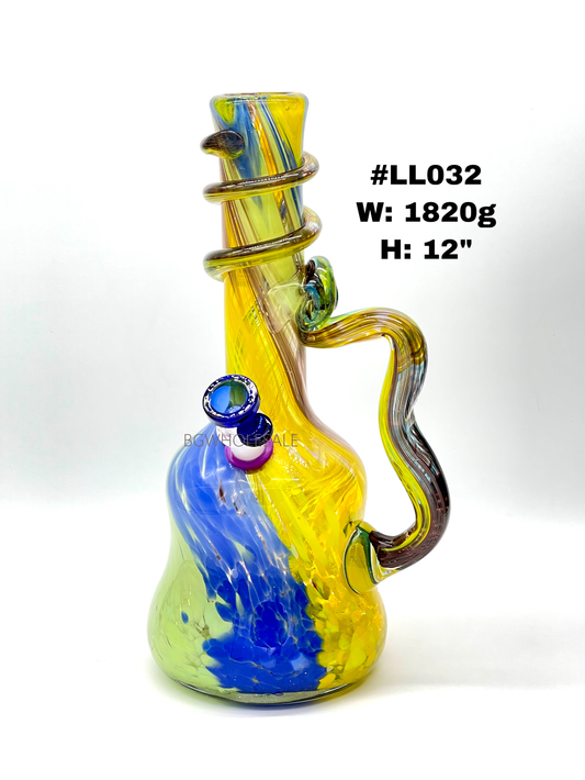 12" Jug Soft Glass Bong Water Pipe