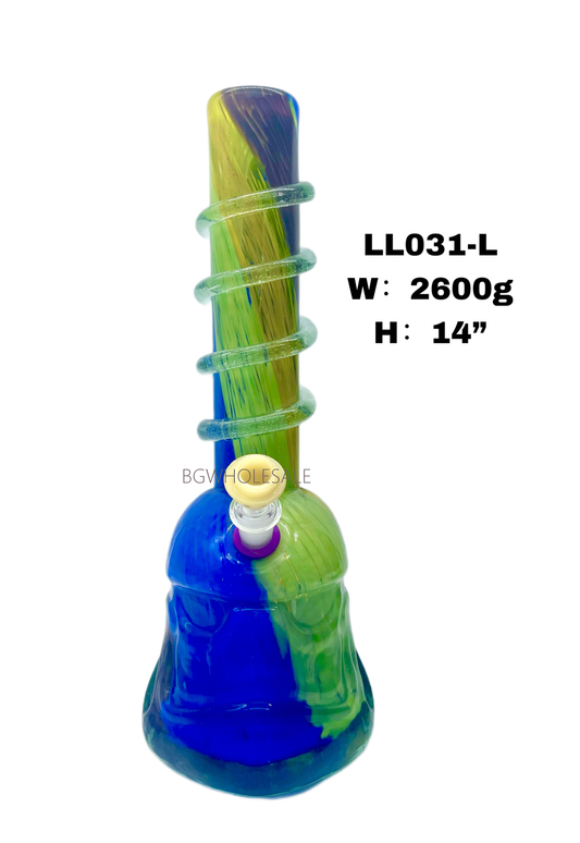 14" Colorfull Star War Soft Glass Water Pipe with Wrap