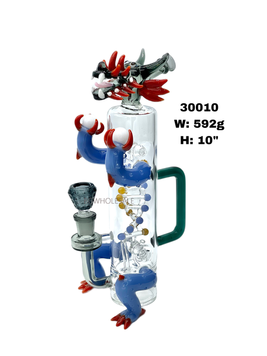10" Dragon Rotating DNA Recycler Glass Dab Rig