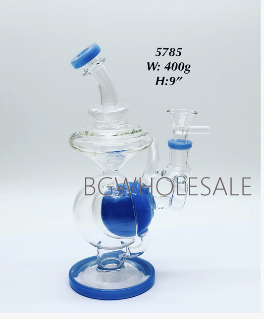 9" Ball Recycler Glass Dab Rig