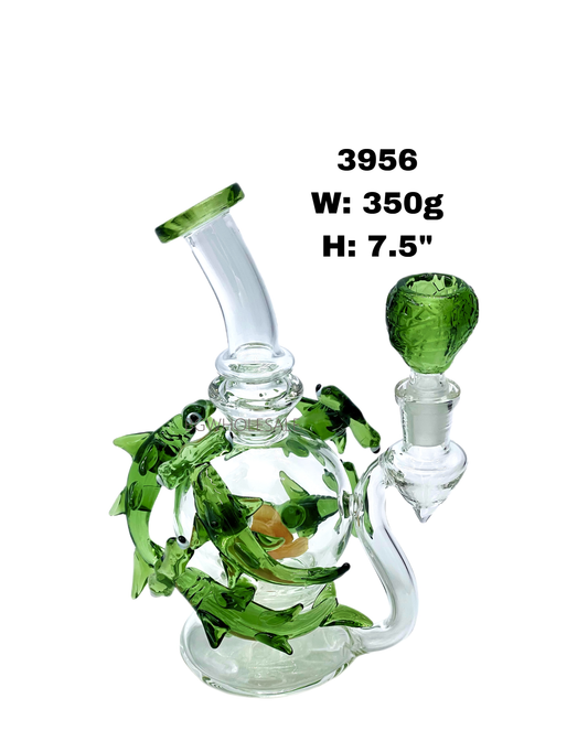 7" Shark Attack Recycelr Glass Dab Rig