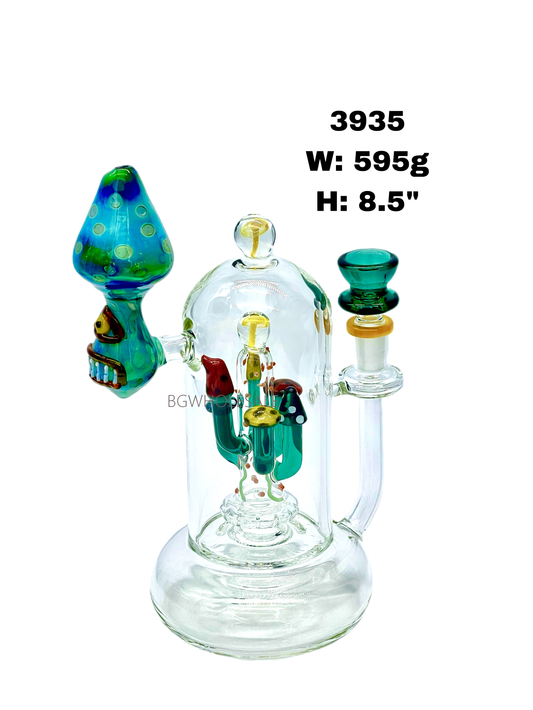 8.5" Mushroom Recycler Glass Dab Rig