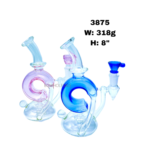 8" Premium Recycler Dab Rig with Showerhead Perc