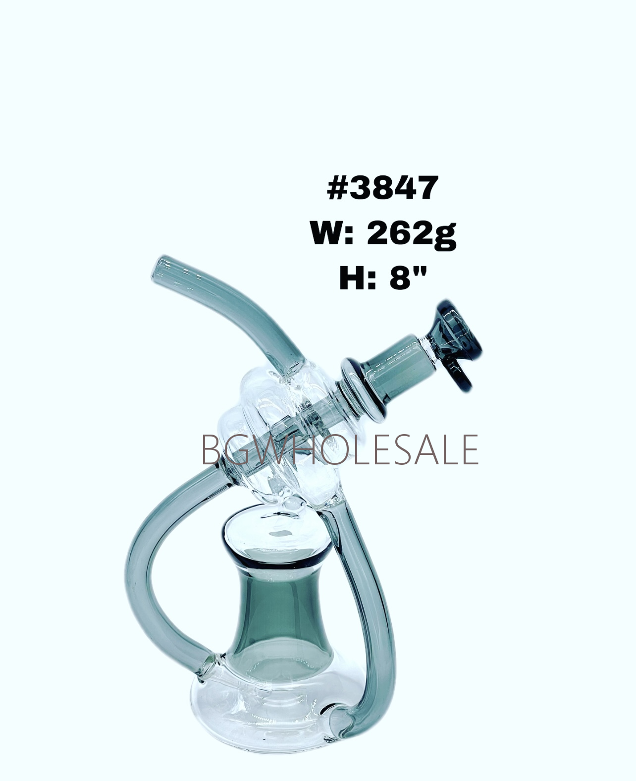8“ Recycler Glass Dab Rig Smoking Water Pipe