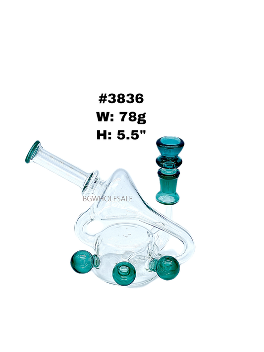 5.5" Recycler Glass Water Pipe
