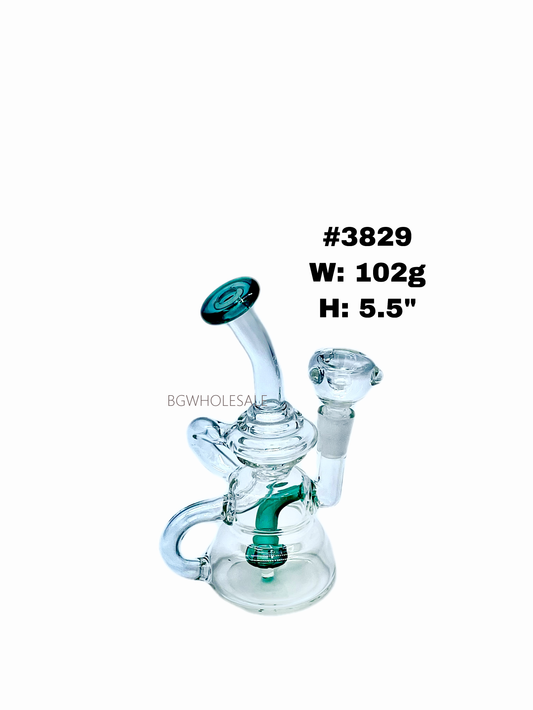 5" Small Recycler Dab Rig with Showerhead Perc