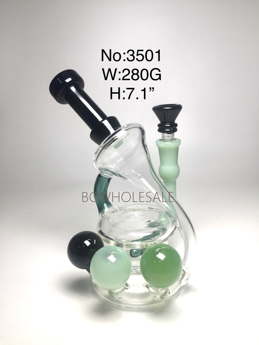 7.1" Recycler Glass Dab Rig