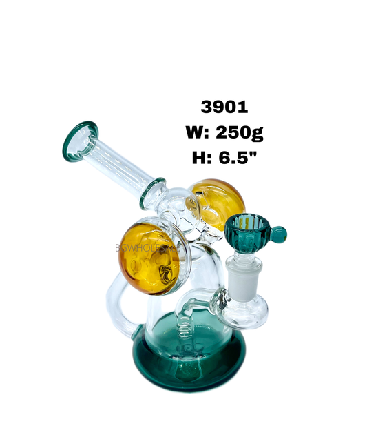 6.5“ Colored Recycler Glass Dab Rig
