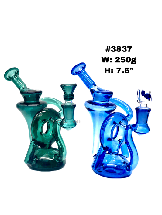 7.5" Donut Recycler Glass Dab Rig