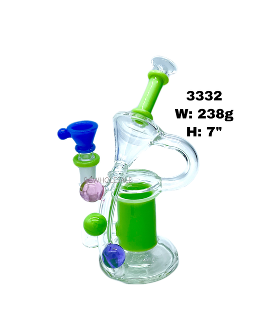 7" Recycler Dab Rig with Beads