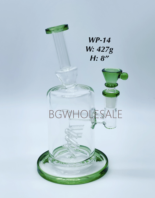 8" Flared Base Glass Perc Bong Water Pipe