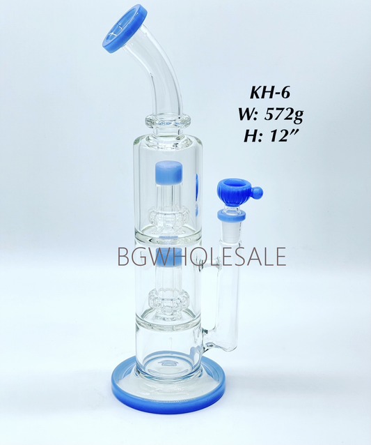 12" Dual Showerhead Perc Bong