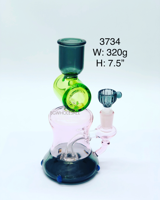 7.5" Showerhead Perc Bong Glass Water Pipe