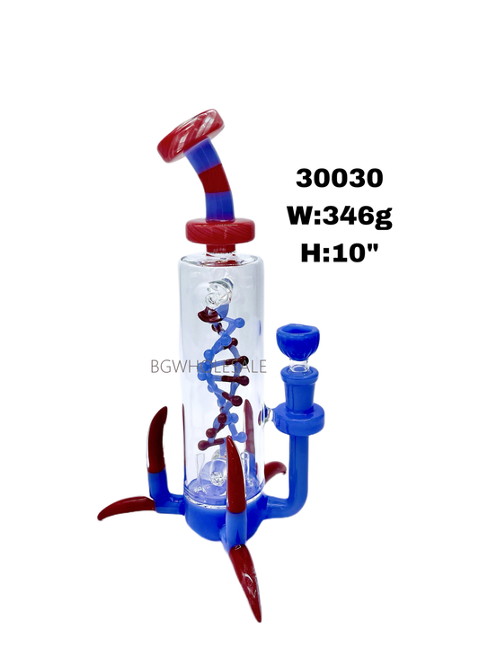 10" Rotating DNA Perc Glass Bong