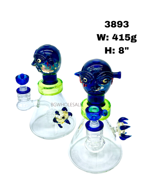 8" Matrix Perc Alien Head Glass Bong