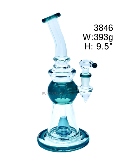 9.5" Cone Perc Glass Water  Pipe
