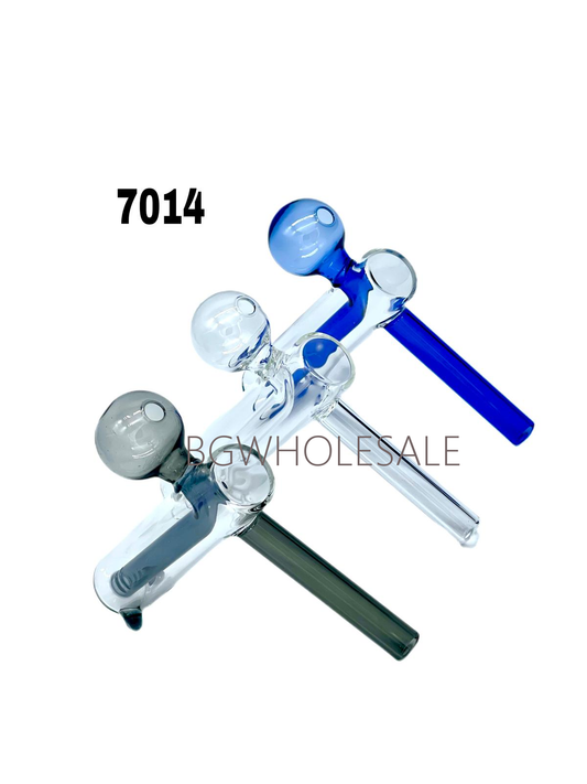 Mini Cylinder Glass Oil Burner Bubblers with Slitted Perc