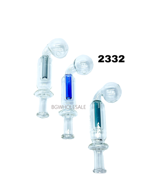 L shape Glass Oil Burner Pipe with Perc