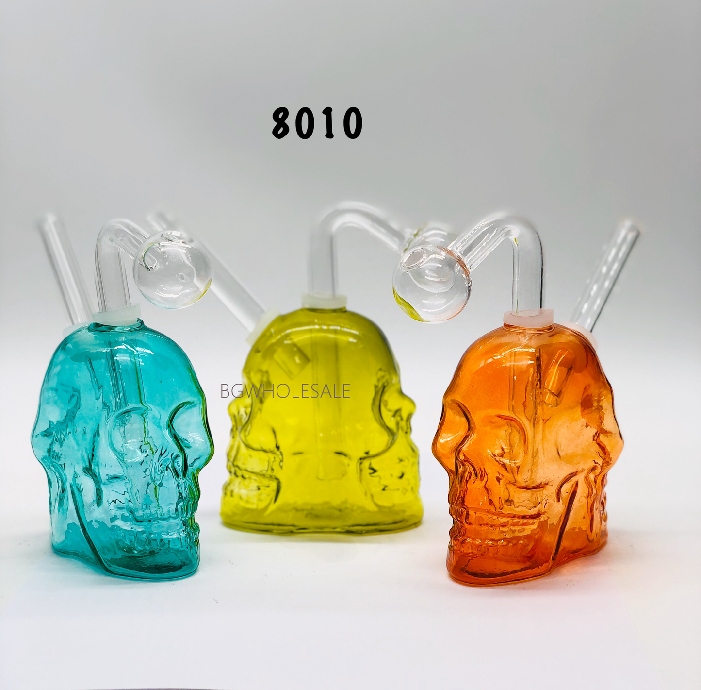 Double Skull Face Glass Sniffer