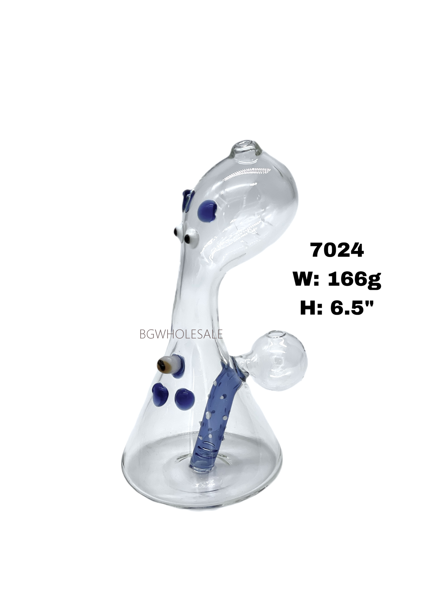 6.5" Large Octopus Glass Bubbler