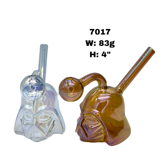 4" Electroplated Star War Knight Glass Bubbler