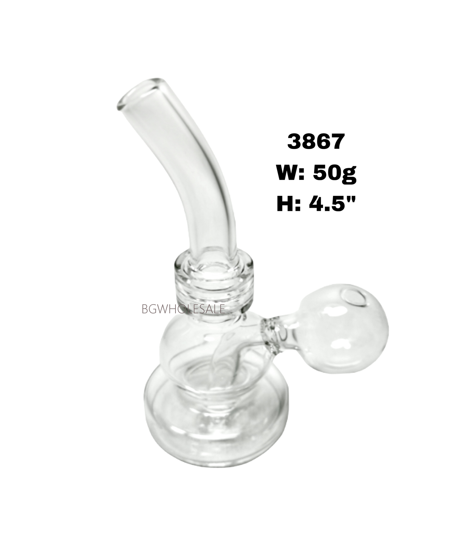 4.5" Small Glass Oil Burner Bubbler