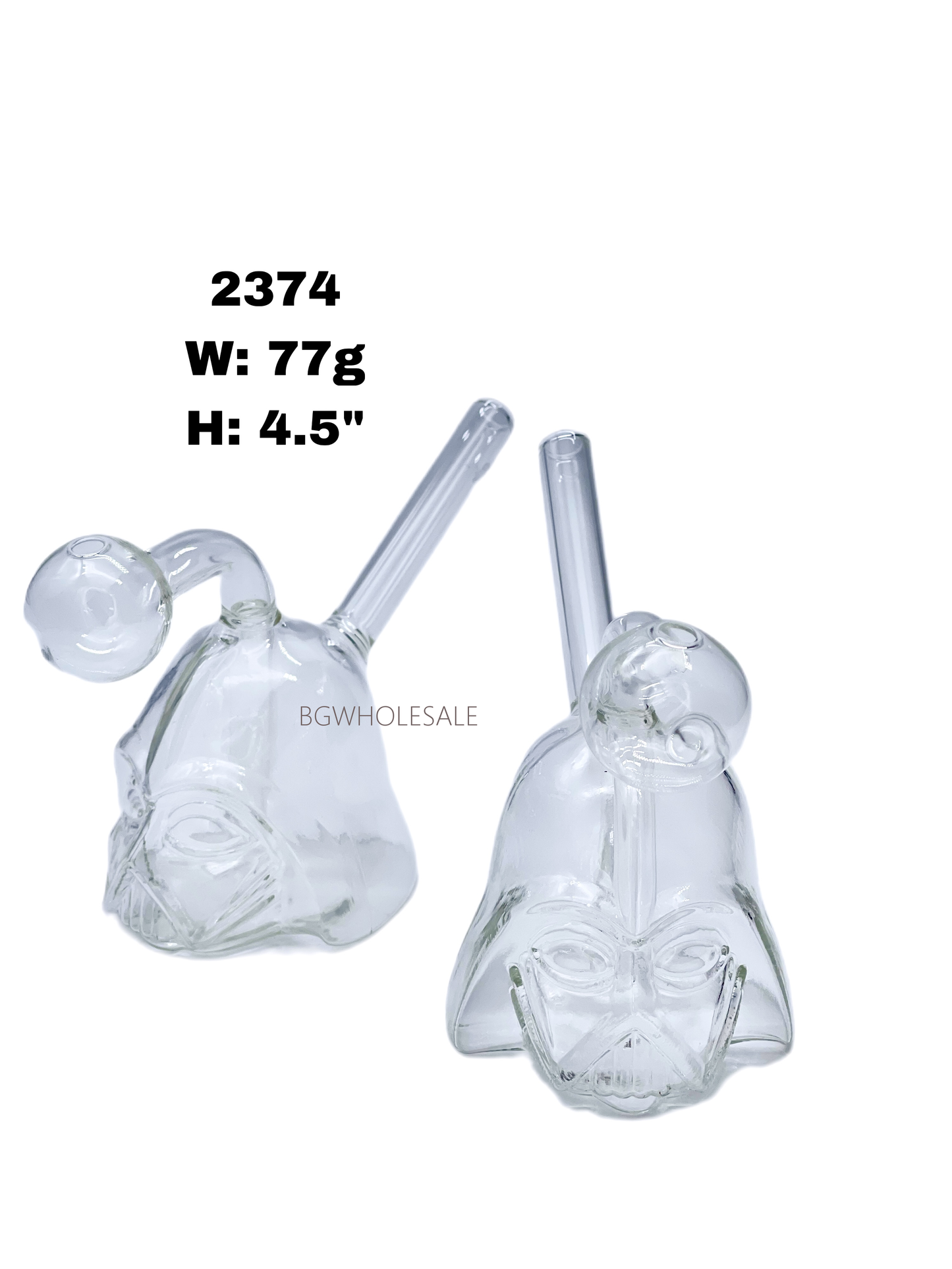4.5" Star War Clear Glass Oil Burner  Bubbler