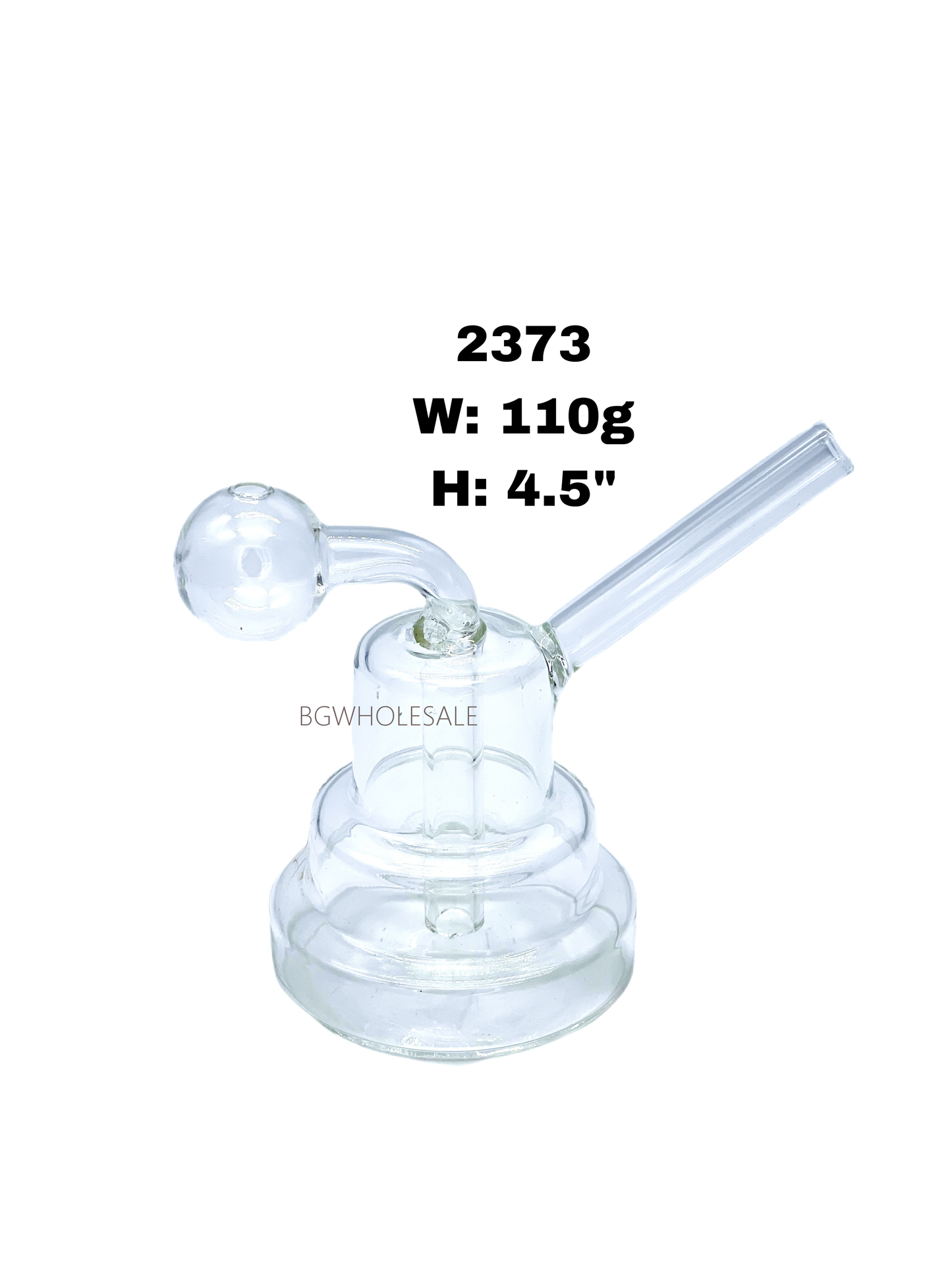 4.5" Electroplated Cake Shape Glass Bubbler