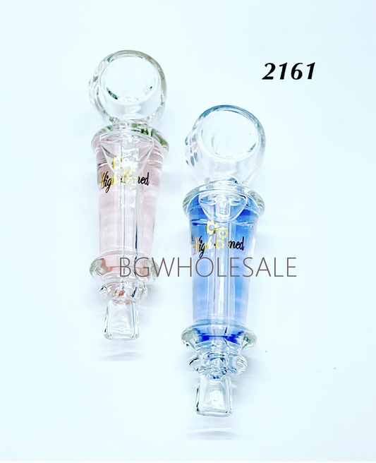 Glycerine Glass Spoon Hand Pipes with Stickers
