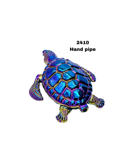 Electroplated Sea Turtle Glass Hand Pipes
