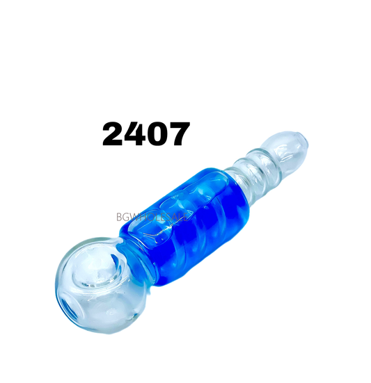 Glycerine Glass Spoon Pipes with Coil Perc