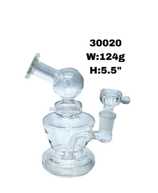 5.5" Clear Glass Bong Water Pipe