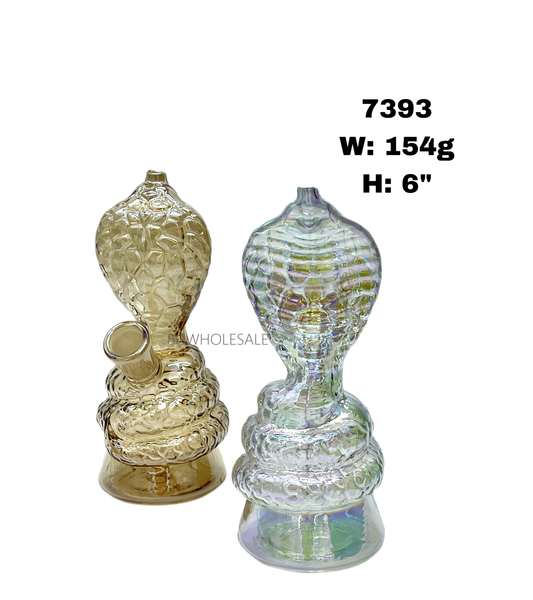 6" Electroplated Snake Bong