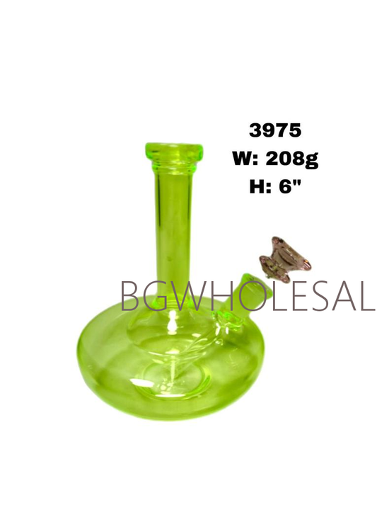 6" Big Chamber Colored Glass Bong