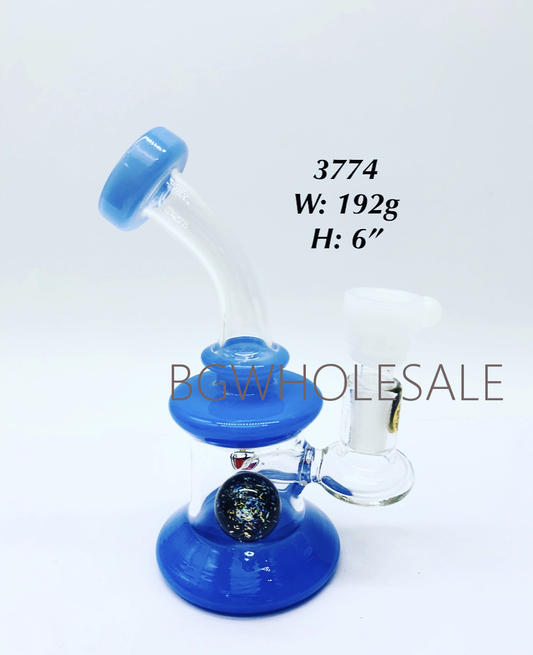 6" Bend Neck Glass Bong