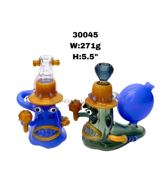5.5" Mr.Snail Glass Water Pipe