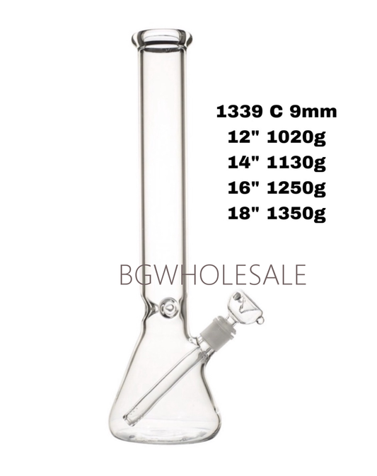Clear Glass Beaker Bong with Ice Catcher Thick Wall
