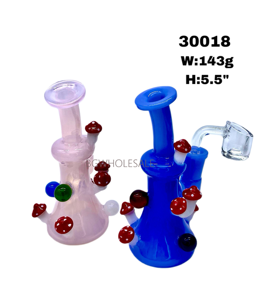 5.5" Small Mushroom Glass Dab Rig
