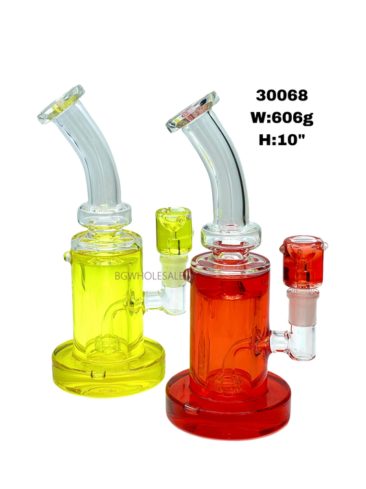 Freezable Glass Bong with Showerhead Percs 10"