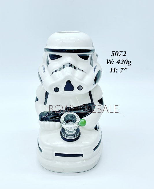 Storm Trooper Ceramic Water Pipe7"