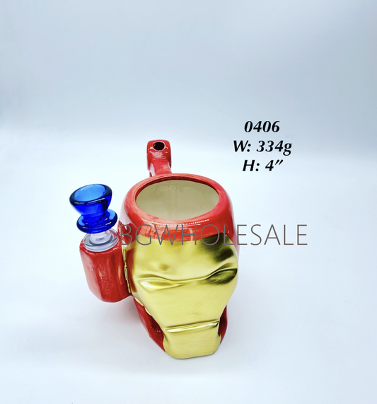 Iron Man Ceramic Mug Smoking Pipe