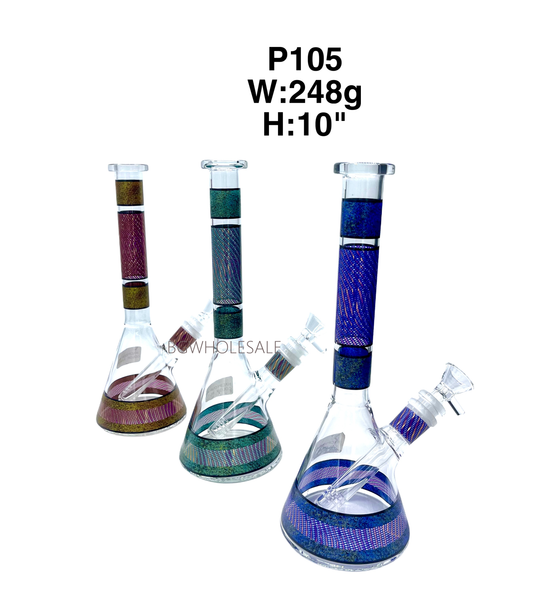 10" Glass Beaker Bong Water Pipe