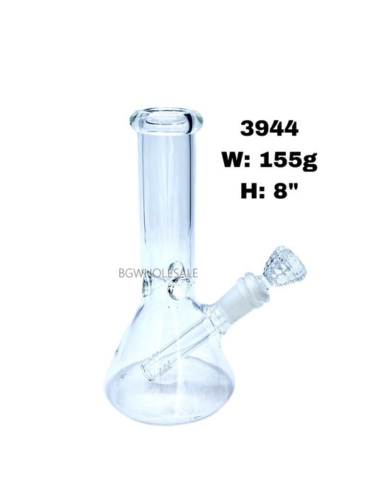 Clear Glass Beaker Bong 8"